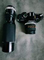 Canon AE1 Program, FD 28mm 2.8, FD 100-300mm lens, 2x TC, Ophalen of Verzenden, Zo goed als nieuw, Canon