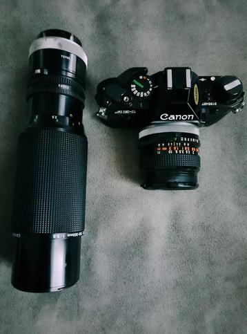 Canon AE1 Program, FD 28mm 2.8, FD 100-300mm lens, 2x TC, Audio, Tv en Foto, Ophalen of Verzenden, Zo goed als nieuw, Canon