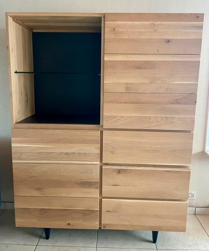 Eiken kast Weba, Huis en Inrichting, Kasten | Buffetkasten, Zo goed als nieuw, Met lade(s), Met deur(en), Met plank(en), Eikenhout