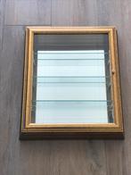 Compact vintage vitrinekastje, Huis en Inrichting, Ophalen, Minder dan 50 cm, Vintage, Glas