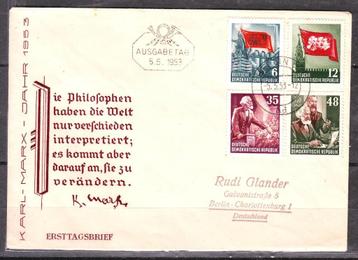 Postzegels DDR : Diverse FDC's en brieven 1