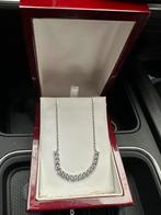 18K gouden ketting met lab-grown diamanten, Handtassen en Accessoires, Kettingen, Ophalen, Zo goed als nieuw, Goud