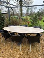 Table et chaises de jardin, Jardin & Terrasse, Comme neuf, Bois, Sets de jardin, Enlèvement