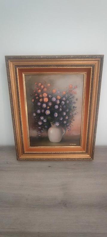 Mooie schilderij bloemen in vaas P. Peelman, Antiek en Kunst, Kunst | Schilderijen | Klassiek, Ophalen of Verzenden