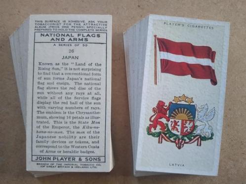 National Flags & Arms complete set 50 chromos vlaggen 1936, Verzamelen, Foto's en Prenten, Overige onderwerpen, Voor 1940, Ophalen of Verzenden