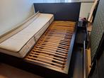 Bedframe met lattenbodems, Huis en Inrichting, Slaapkamer | Bedden, Ophalen, Gebruikt, Zwart, Tweepersoons