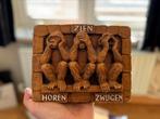 Horen - zien - zwijgen - wanddecoratie in reliëf., Ophalen, Zo goed als nieuw