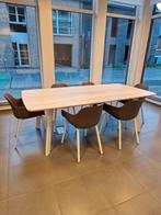 Moderne tafel met 6 stoelen (Mutoo), Huis en Inrichting, Tafels | Eettafels, Ophalen, Gebruikt, Vijf personen of meer