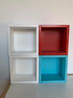 bopita decoratie 4 kleine vierkantjes wit blauw rood, Ophalen, Gebruikt, Overige typen
