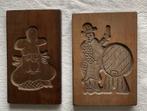 Speculaasplanken met afbeeldingen bolgezicht cq. bierton., Antiek en Kunst, Antiek | Keukengerei, Ophalen