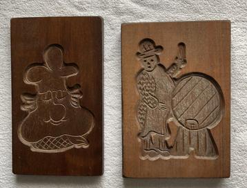 Speculaasplanken met afbeeldingen bolgezicht cq. bierton. beschikbaar voor biedingen