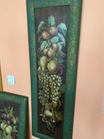 TWEE BESCHILDERDE HOUTEN PANELEN UIT DE VICTORIAANSE PERIODE, Antiek en Kunst, Ophalen