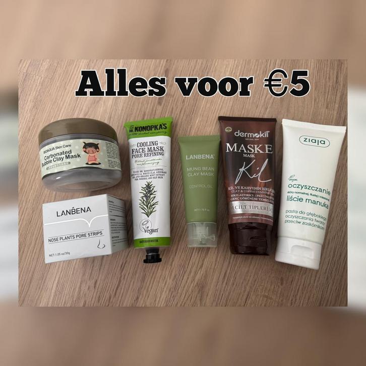 Nieuwe gezichtsmaskers en peeling – complete set voor €5, Handtassen en Accessoires, Uiterlijk | Gezichtsverzorging, Nieuw, Verzorging