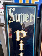 Glasplaat super pils brouwerij caulier 1954? Geen EMAILLE, Verzamelen, Ophalen, Zo goed als nieuw, Reclamebord, Plaat of Schild