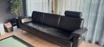 3 zit 1/2  Zwart leder, Huis en Inrichting, Ophalen, Gebruikt, Minder dan 75 cm, Leer