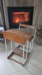 vintage schoolbankje - schoolbank, Kinderen en Baby's, Ophalen, Gebruikt, Tafel(s) en Stoel(en)