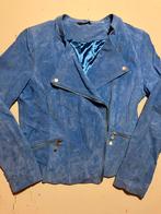 Jasje leder blauw Hema maat Medium, Kleding | Dames, Maat 38/40 (M), Hema leder, Blauw, Ophalen of Verzenden