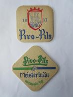 2 heel oud viltjes bierkaart brouwerij DE BAER   PIVO - Pils, Verzamelen, Ophalen of Verzenden, Gebruikt, Viltje(s), Overige merken