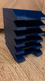 Set van 6 stapelbare brievenbakjes - donkerblauw, Ophalen of Verzenden, Zo goed als nieuw