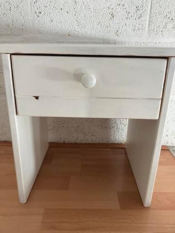 Armoire blanche ancienne et cool, en bois massif, Enlèvement, Comme neuf, Bois