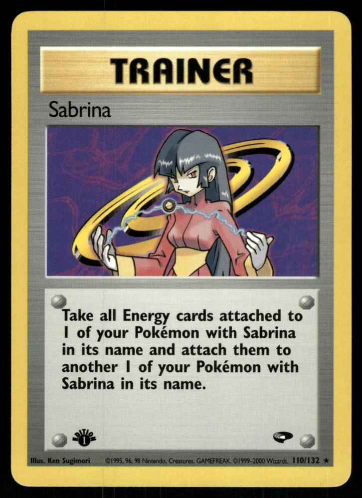 Sabrina 20/132 - Gym Challenge (1st edition), Hobby en Vrije tijd, Verzamelkaartspellen | Pokémon, Gebruikt, Verzenden