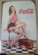 Plaque métal murale 20 cm x 30 cm Pin-up Coca-Cola, Envoi, Neuf