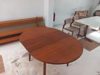 Uitschuifbare design tafel jaren 70, Huis en Inrichting, Tafels | Eettafels, Gebruikt, Ophalen of Verzenden