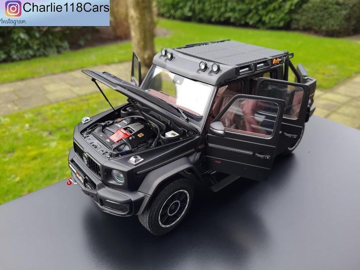 Almost Real 1/18 Mercedes AMG G63 Brabus G 800 XLP matzwart, Hobby en Vrije tijd, Modelauto's | 1:18, Nieuw, Ophalen of Verzenden