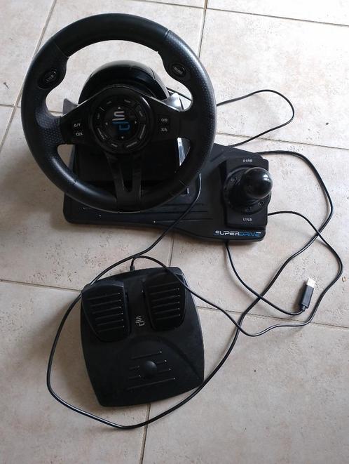 Superdrive – Volant de course GS550 avec pédalier, Games en Spelcomputers, Spelcomputers | Overige Accessoires, Zo goed als nieuw