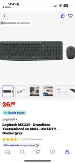 Logitech MK235 qwerty draadloos toetsenbord met muis, Computers en Software, Toetsenborden, Ophalen, Logitech G, Toetsenbord en muis-set
