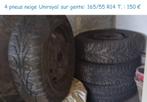 4 pneus neige sur gente: 165/55 R14 T. Ressaix (BINCHE)., 14 pouces, Pneus hiver, Véhicule de tourisme, Pneu(s)