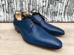 Floris van Bommel prachtig blauwe herenschoenen - Maat 43, Floris van bommel, Chaussures à lacets, Comme neuf, Bleu