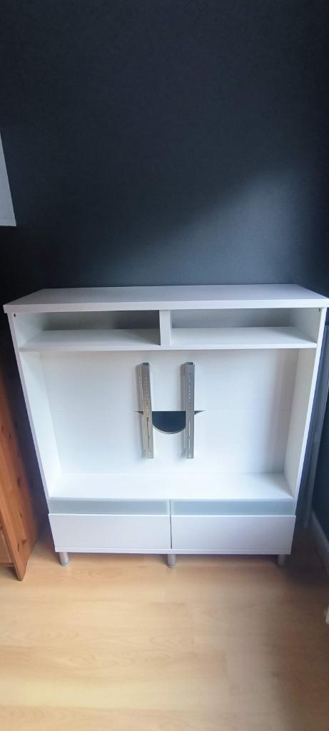 IKEA BESTA BOAS tv-meubel met tv-houder, Huis en Inrichting, Kasten |Televisiemeubels, Gebruikt, 100 tot 150 cm, 100 tot 150 cm