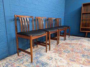 4x Vintage Palissander Stoelen