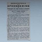 Gedachtenisprentje Rumbeke 1933, Verzamelen, Ophalen of Verzenden