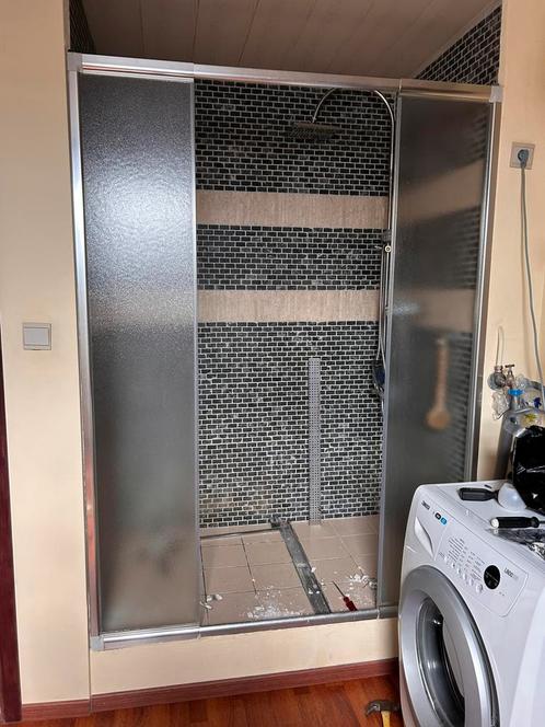 Schuifdeur voor de douche, Doe-het-zelf en Bouw, Sanitair, Gebruikt, Douche, Glas, Ophalen