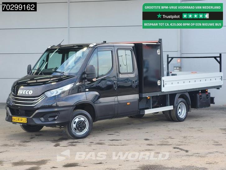 Iveco Daily 35C18 3.0L Automaat Dubbel Cabine met Kist Dubbe, Auto's, Bestelwagens en Lichte vracht, Bedrijf, Te koop, Airconditioning