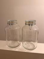 2 glazen weckpotten, Ophalen of Verzenden, Nieuw, Glas, Pot, Bus of Blik