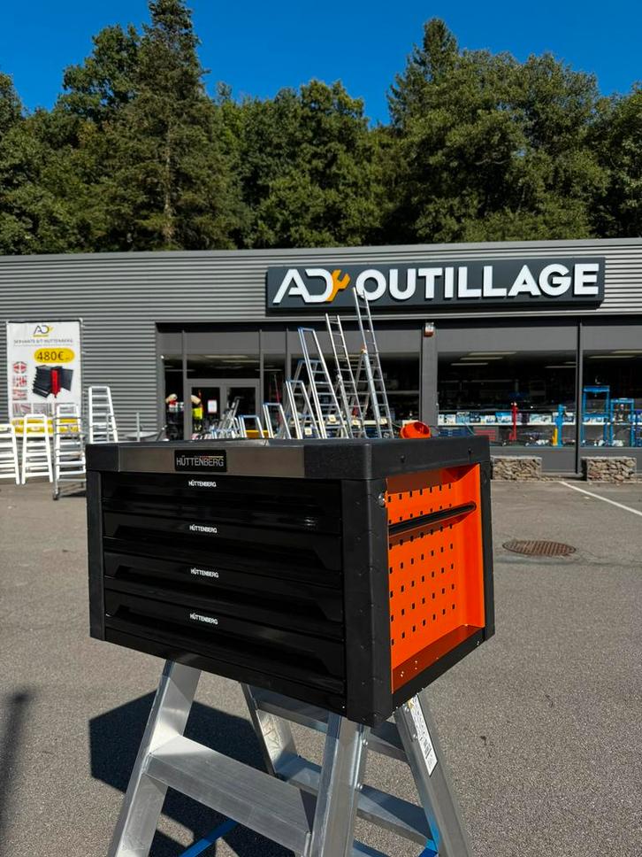 Servante 4/4 Huttenberg avec clé dynamo et douilles à choc, Doe-het-zelf en Bouw, Gereedschap | Overige machines, Nieuw, Ophalen of Verzenden