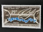 Opper Volta 1964 - wereldkaart - postduif - vogels **, Postzegels en Munten, Postzegels | Afrika, Ophalen of Verzenden, Overige landen