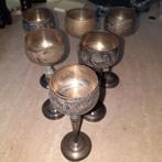 6 vaasjes 12 cm hoog ,  3,5 cm diameter boven , 4 cm voet ., Antiek en Kunst, Antiek | Vazen, Ophalen of Verzenden