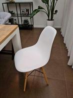 6 Witte Design Kuipstoelen, Vijf, Zes of meer stoelen, Design, Metaal, Wit