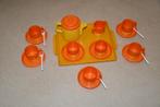 22-delig oranje-geel kinder theeserviesje, Kinderen en Baby's, Ophalen of Verzenden, Gebruikt