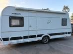Dethleffs 470 FR mover zakluifel, Caravans en Kamperen, Standaardzit, Vast bed, Particulier, Dethleffs