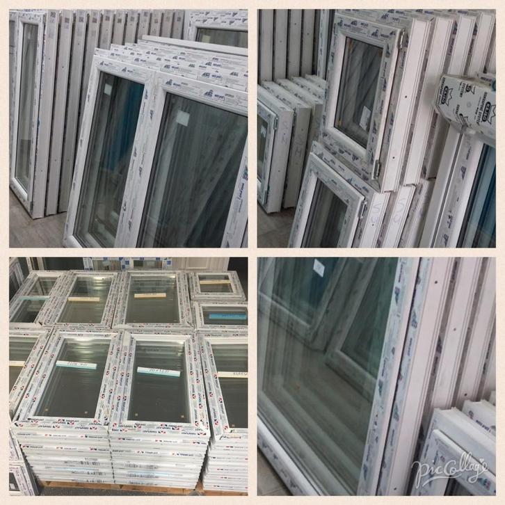 Uitbevoorrading van PVC-kozijnen en deuren, grote voorraad, Doe-het-zelf en Bouw, Deuren en Vliegenramen, Nieuw, Ophalen