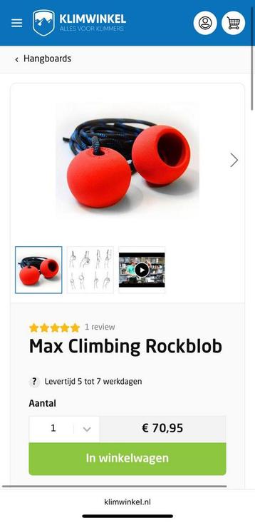 Max Climbing Rockbolb beschikbaar voor biedingen