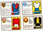 4 Chromos 1970 German Bauer Weltfussball sticker, Envoi, Comme neuf, Plusieurs images