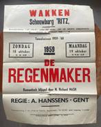 Affiche toneel - De Regenmaker 1959  regie Hanssens - Wakken, Verzamelen, Ophalen of Verzenden