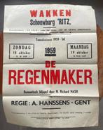 Affiche toneel - De Regenmaker 1959  regie Hanssens - Wakken, Ophalen of Verzenden
