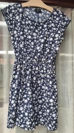 Blauwe gebloemde jurk van C&A maat 38, Maat 38/40 (M), Blauw, Ophalen of Verzenden, Zo goed als nieuw